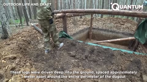 Man Builds Secret Underground CABIN in the Forest Start to Finish by @outdoorlifeandcraft