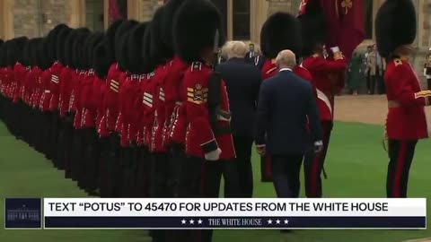 Donald Trump is supposed to walk behind King Charles