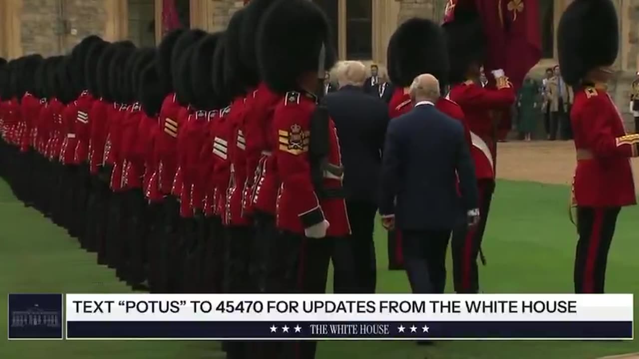 Donald Trump is supposed to walk behind King Charles