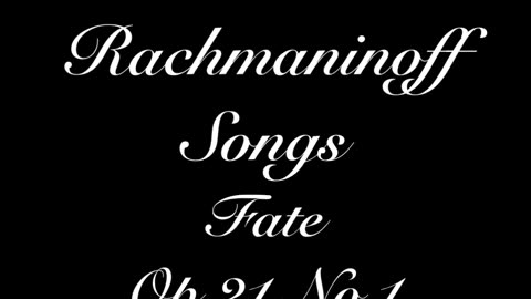 🎹 Just released: my solo piano arrangement of Rachmaninoff’s Fate (Op. 21 No. 1).