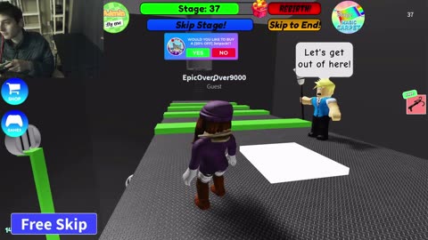 Roblox Escape Walmart Obby Game Stages 31-36 Gameplay With Live Commentary