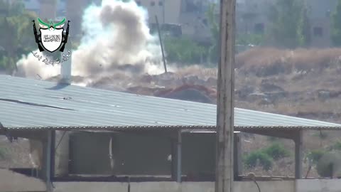 Syrian War in Abed Rabbo, Aleppo, 1x BMP-1 destroyed 2013.07.06