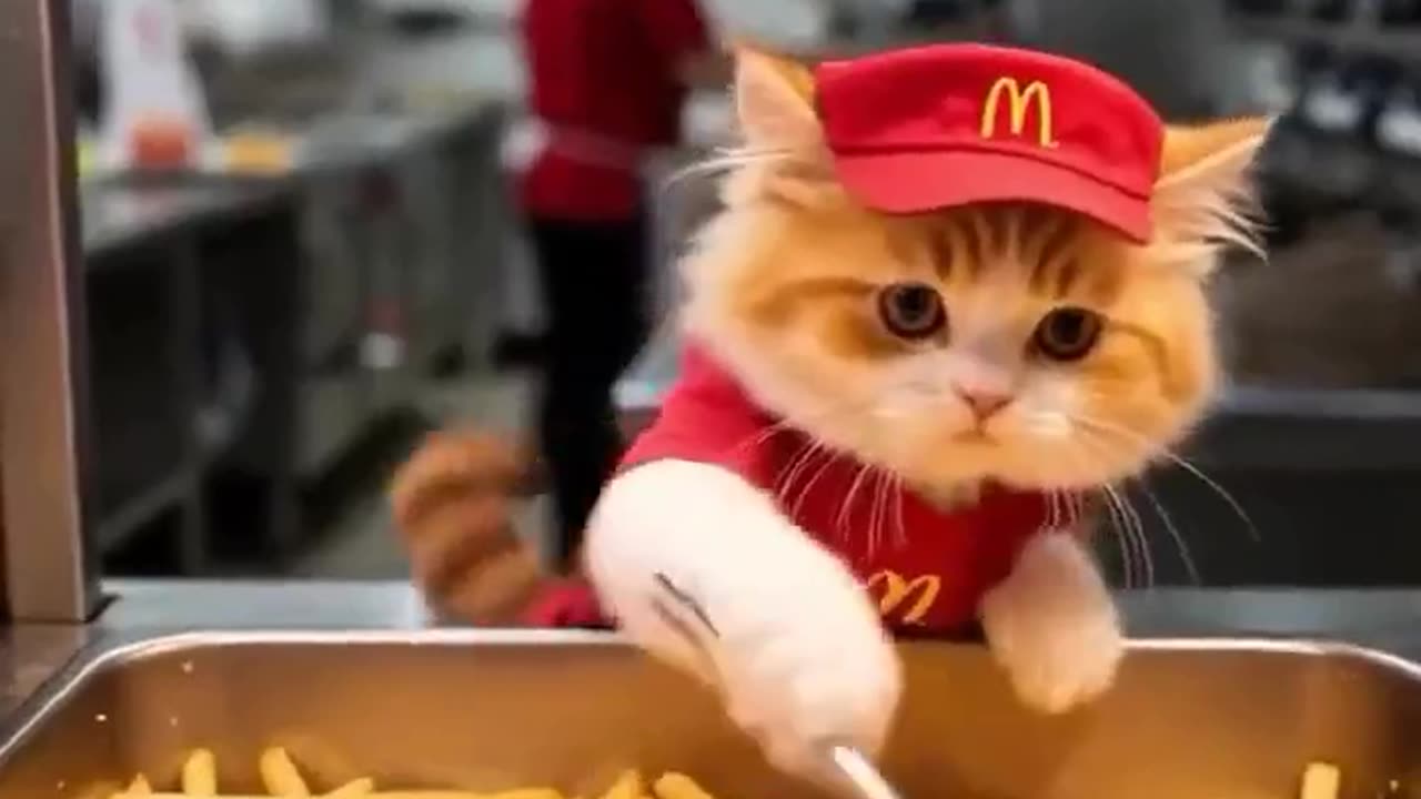 Cats at McDonald's. Please like and follow!