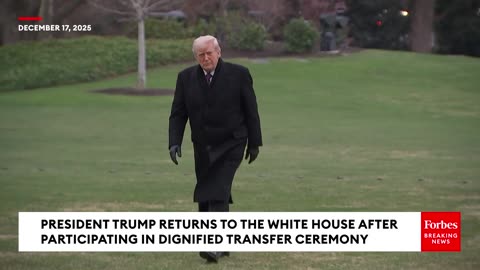 President Trump Returns To White House Ahead Of 9PM Address