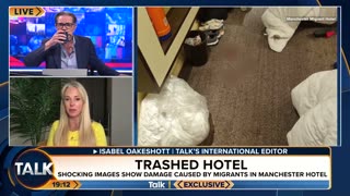 Illegal migrant TRASHED hotel room after being 'upset with the room he received'.
