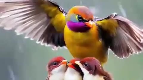 Absolutely Majestic! 🏆 Feathered Fortress: Golden Pheasant’s Unbreakable Love Defies the Storm! 🦚💖🌪️