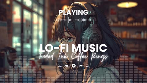 Faded Ink Coffee Rings Lo fi Chill Lo-fi Beat to Relax Study Work To