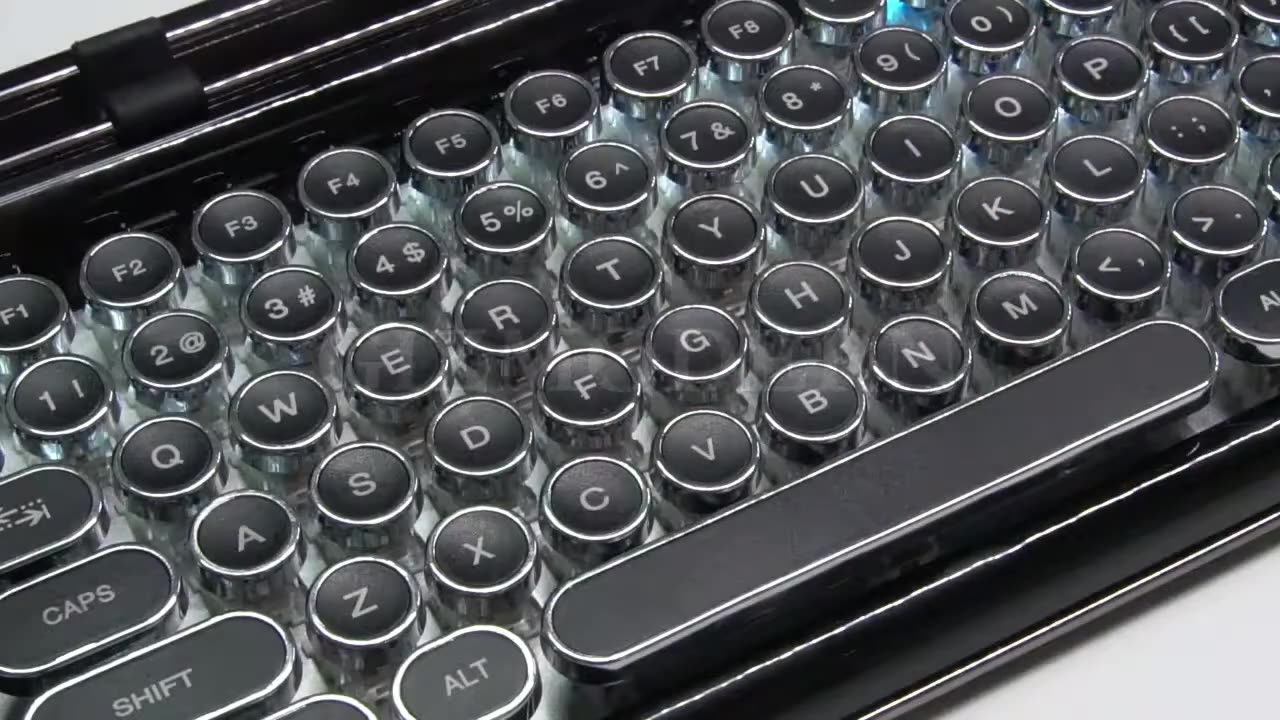 Portable Wireless Mechanical Keyboard, with 76 Keys, Dual Connection Modes, Ergonomic Design