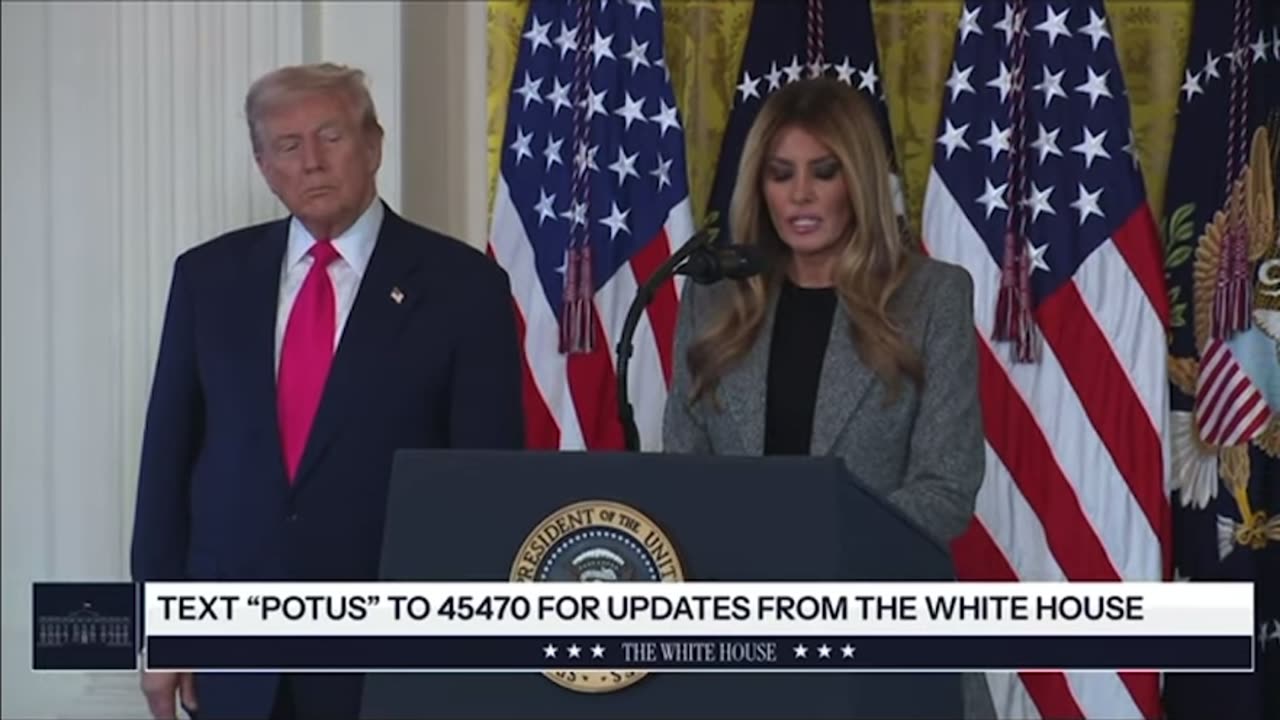 Melania Trump speaks at foster care executive order ceremony