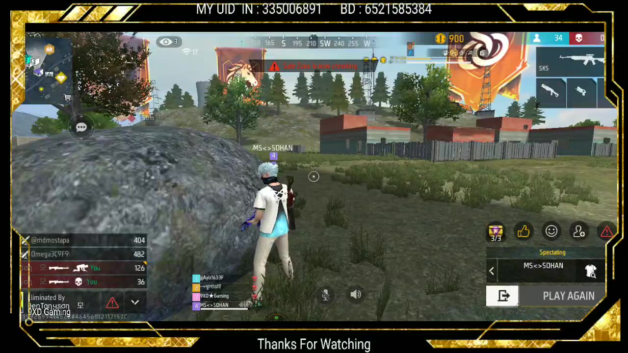 Free Fire Live With 9XD Gaming