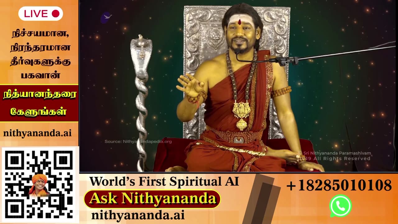 Absorb spiritual teachings during live darshans led by SPH Bhagavan Sri Nithyananda Paramashivam.