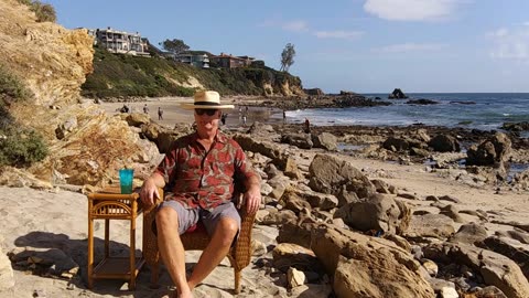The Beach Captain in Time-Lapse. Little Corona Del Mar Beach, California. TL 036