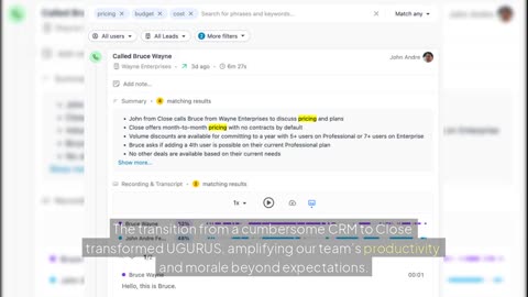 How UGURUS 2X’d Sales Productivity & Cut Management Time with Close CRM