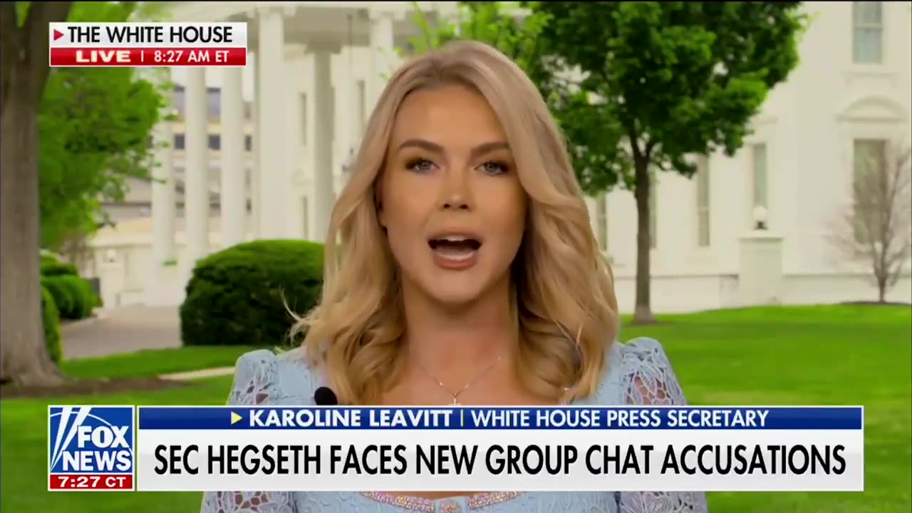 Press Sec: "The President stands strongly behind Sec Def Pete Hegseth"