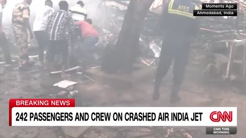 Air India flight to London crashes with 242 on board