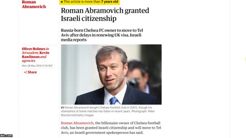 Why is Israeli Billionaire Abramovich described as Russian ?