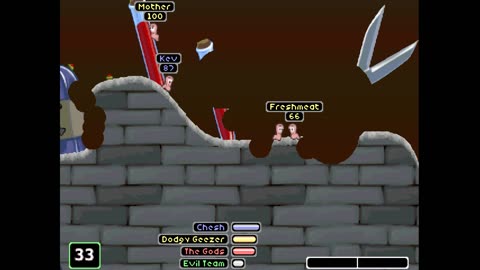 Worms Armageddon (PSX) 10min of Gameplay