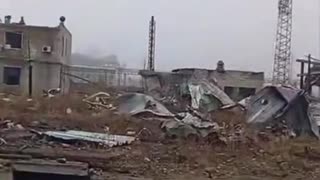 All that remains of the Pokrovsk mine administration.