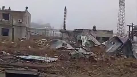 All that remains of the Pokrovsk mine administration.