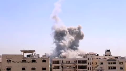 Israeli warplanes struck a residential building near the Greek Orthodox Patriarchate School