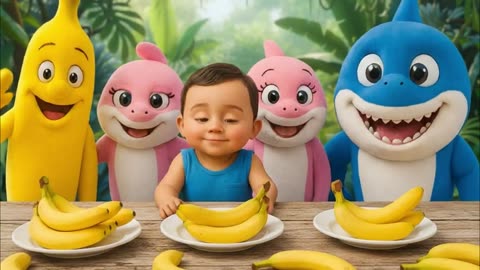 Banana Shark with Chicken Banana and Friends!!!