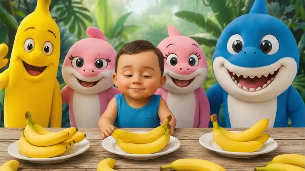 Banana Shark with Chicken Banana and Friends!!!