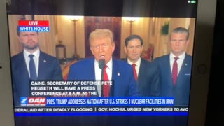 🦅 OAN pres Trump: USA strikes 3 Iran nuclear ☢️ sites