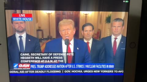 🦅 OAN pres Trump: USA strikes 3 Iran nuclear ☢️ sites