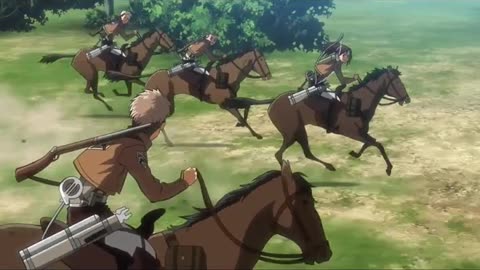 AOT S1E2 - Cadets Hunt the Wild Boar! | Epic Teamwork Moment
