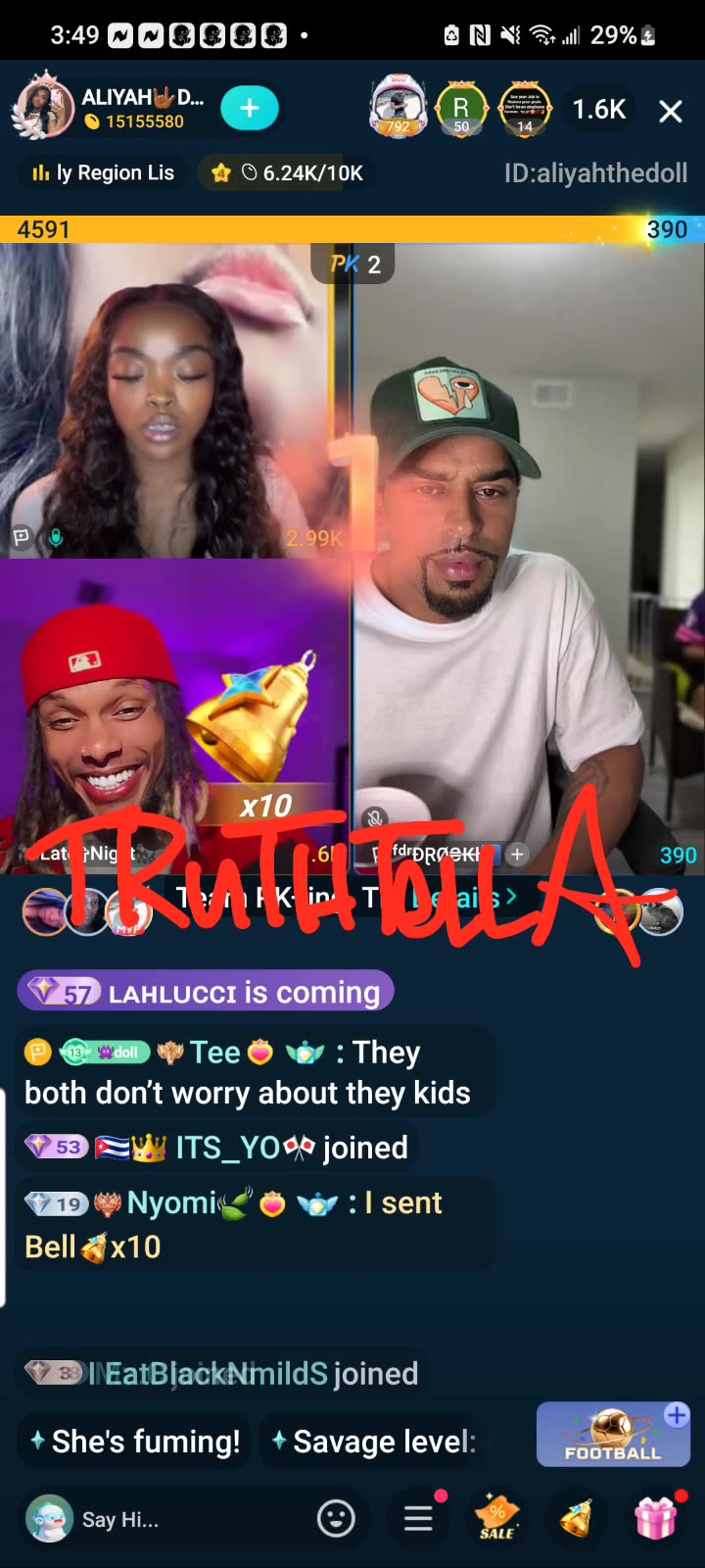 LIYAH THE DOLL TEAM PK VS. MOETGODDESS 3RD SHIFT