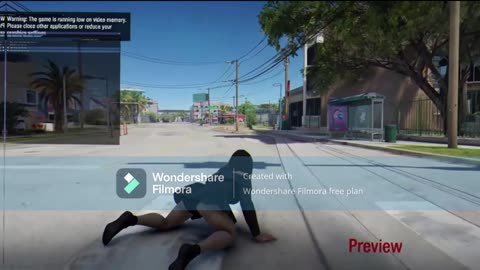 GTA VI Lucia walking and crouching down street AI