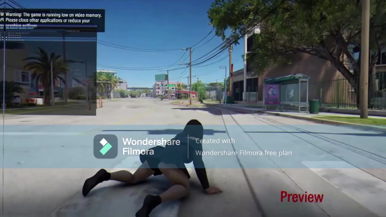 GTA VI Lucia walking and crouching down street AI