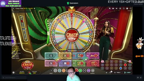 Crazy Time MAYHEM! Bonus Round=GIFTED SUB Live Casino Games