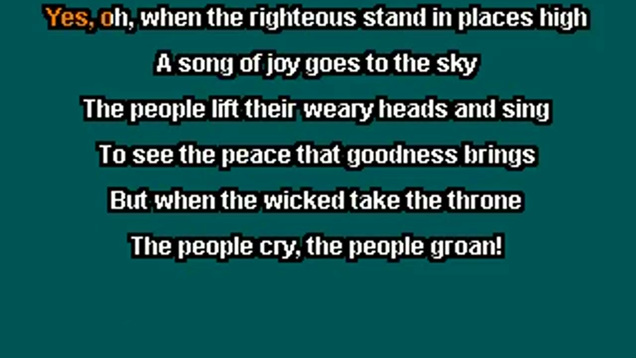 Let the Righteous Stand