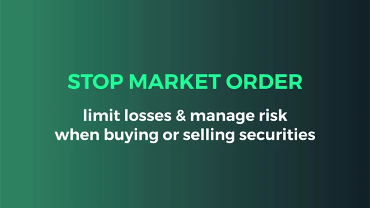 A Stop Market Order: What Is It?