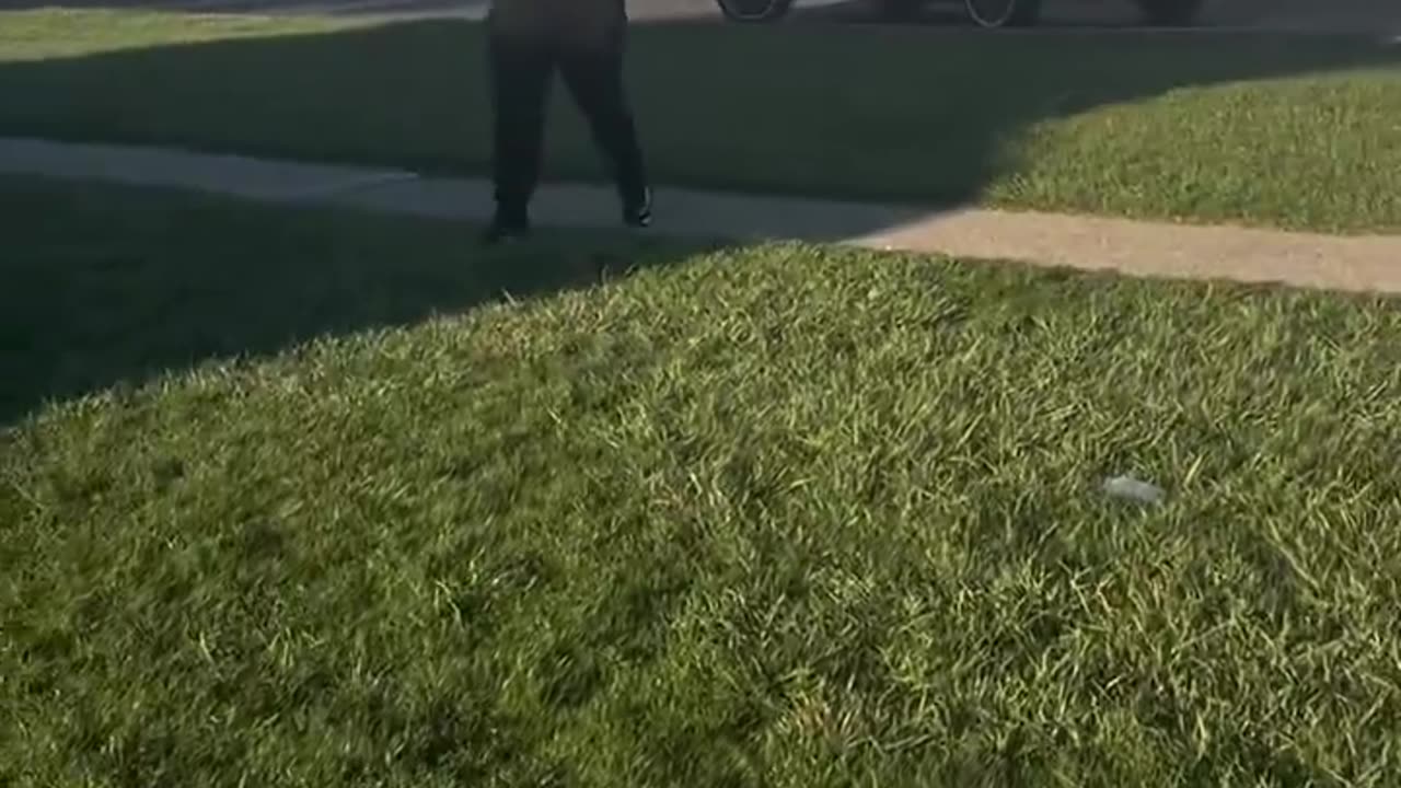 The guy wanted to fight the driver of the vehicle so he did this.