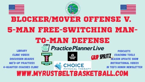 Blocker/Mover Offense v. 5-Man Free Switching Defense