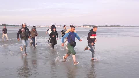 Gravelines in Northern France on Thursday, same scenes...