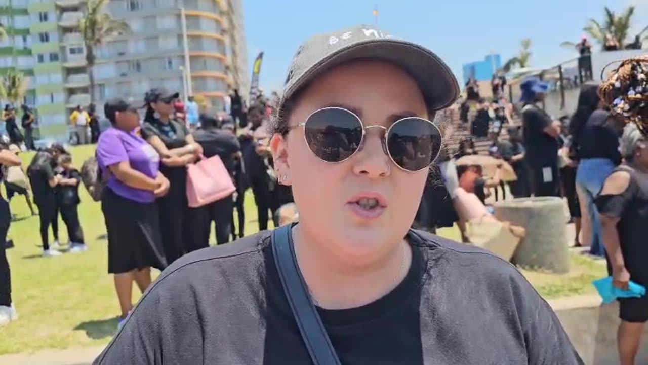 Madison Young's heartfelt message at the Durban protest against Gender-Based Violence