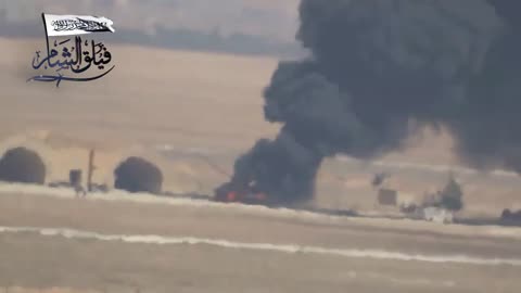 Kornet ATGM vs Mi-17 Helicopter at Abu Duhur airbase 2014.09.12