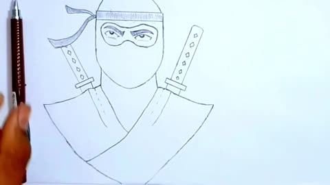 drawing NINJA by easy way