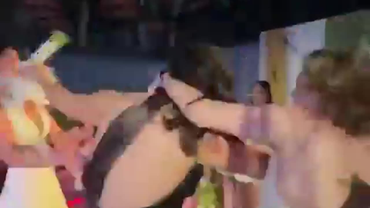 This women at this weddings bouquet toss.