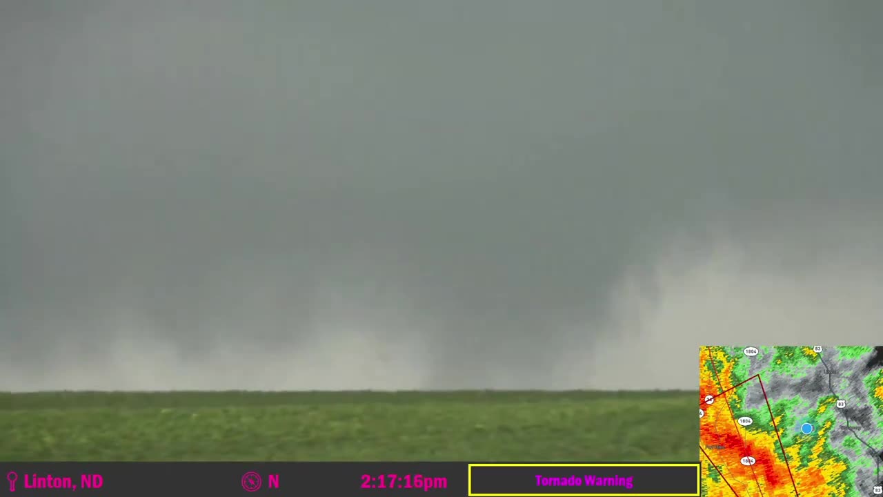 WATCH: Tornado on the ground near Cannon Ball, North Dakota.