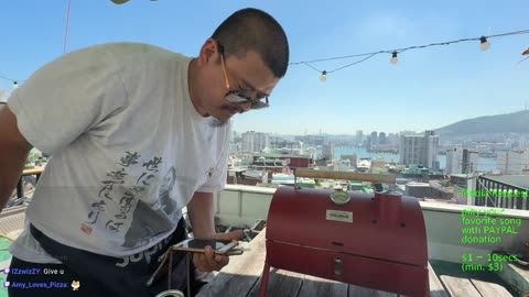🔥my 1st T-bone steak smoking in my life Busan Korea