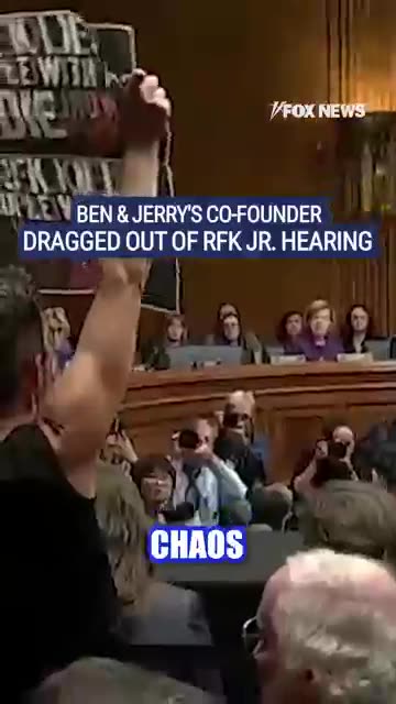 Ben & Jerry's co-founder disrupts RFK Jr. HHS hearing #shorts #news #us #fox #trump #politics