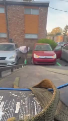 Negro runs over repo man's head with car