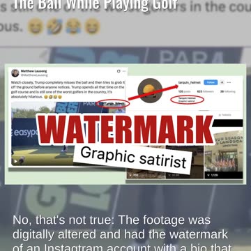 Fact Check: Old Video Does NOT Authentically Show Trump Missing The Ball While Playing Golf