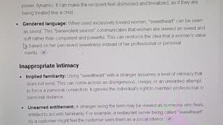 Sweetheart defined by AI Narrative