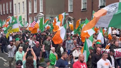 Dublin A massive sea of Irish tricolours Ireland rises