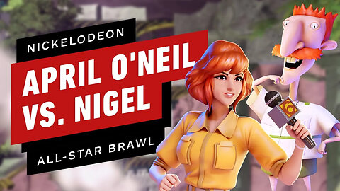 Nickelodeon All-Star Brawl - April vs. Nigel Gameplay